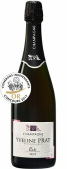 Champagne Yveline Prat brut ros&eacute; 75 cl