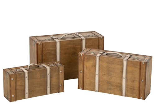 Reiskoffer antiek bruin groot 60cm x 35cm